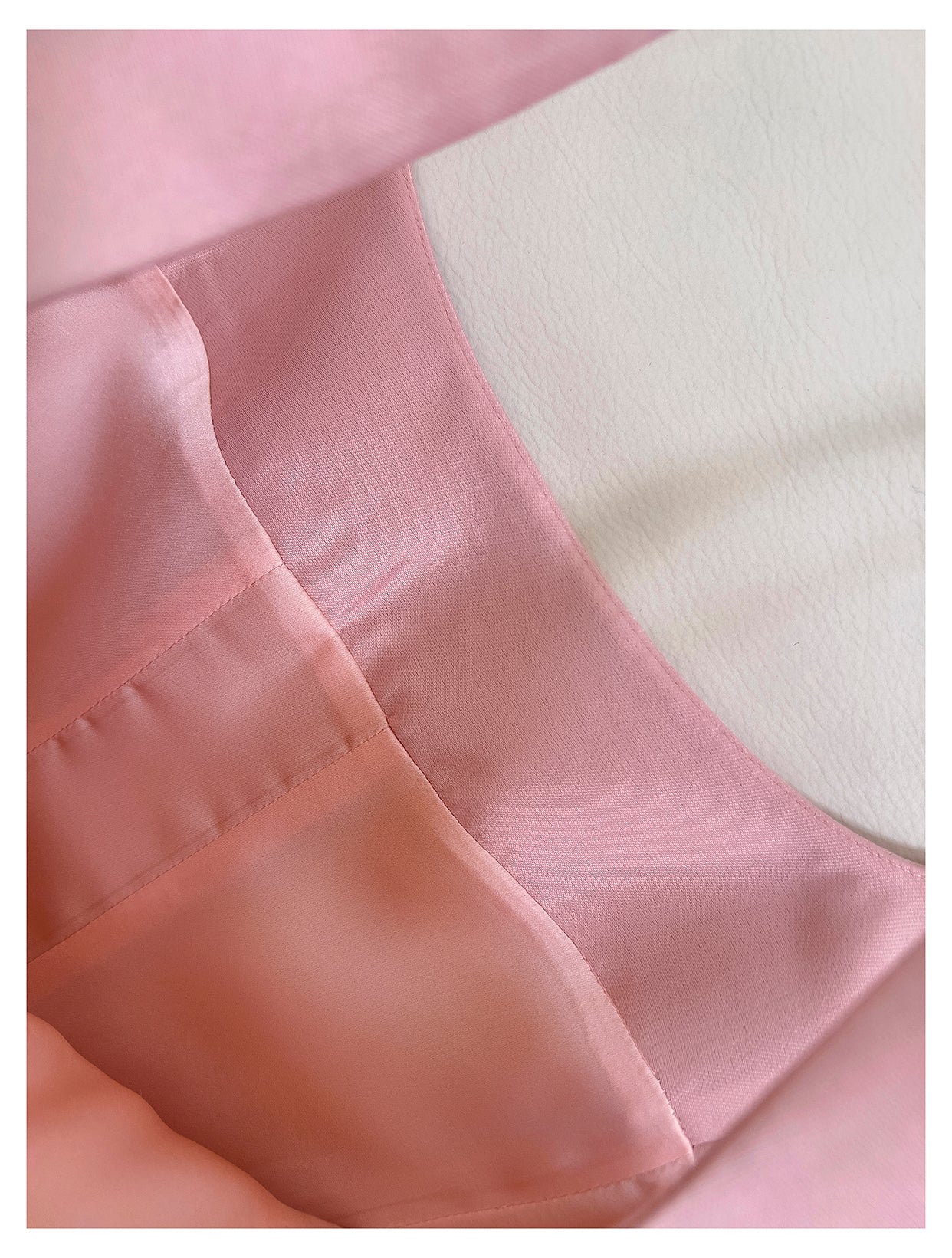 Pink suspender satin light luxury dress