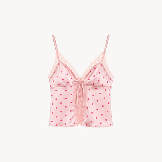 POLKA DOT SATIN PAJAMA SET