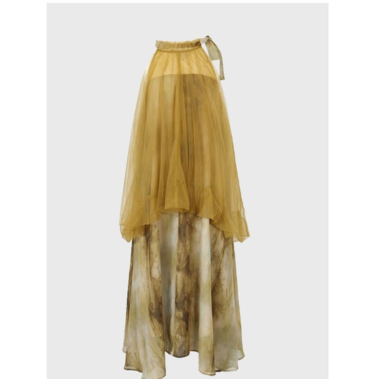 Retro suspender dress with ladylike temperament