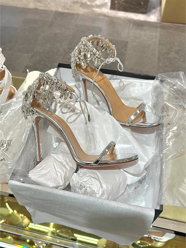 European and American style rhinestone high heels