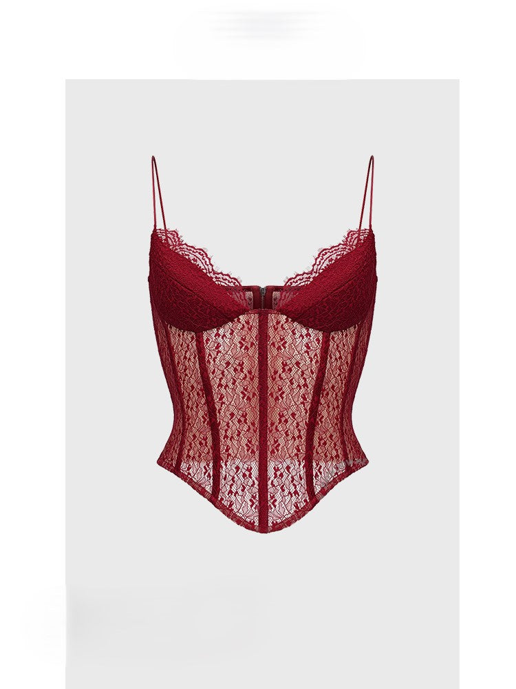 Red Lace Camisole