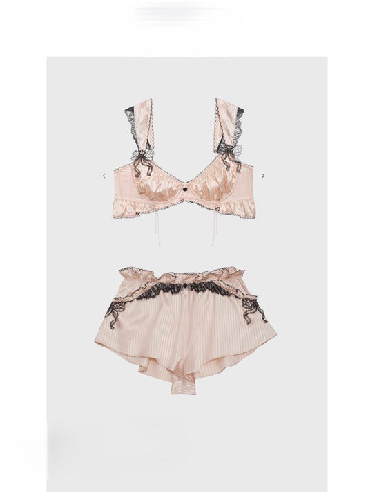 Lace suspender suit