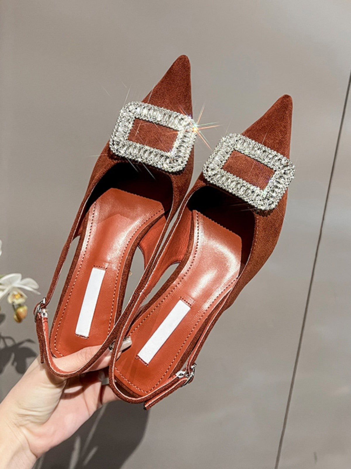 Temperament pointed toe French style shallow mouth stiletto shoes