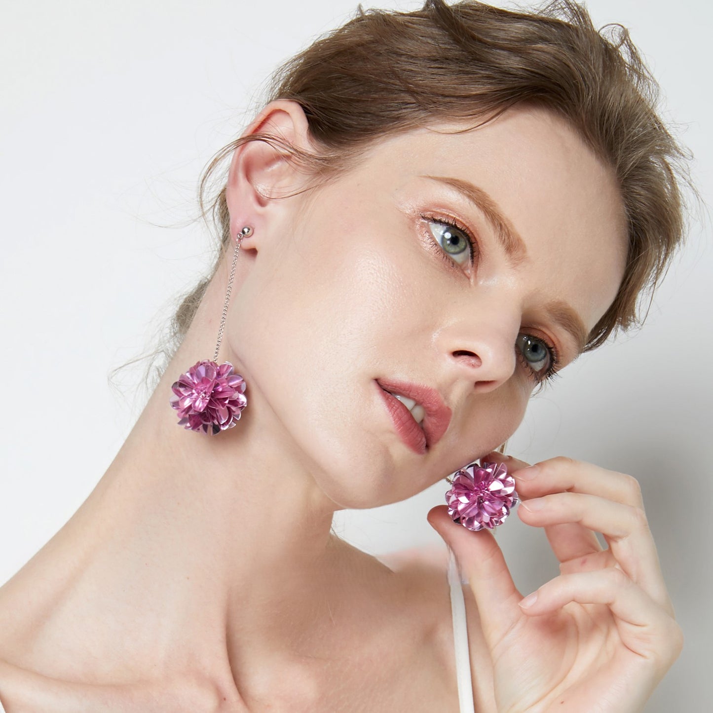 Laser super cool earrings for women round ball shape
