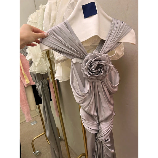 French sexy sexy hollow dress
