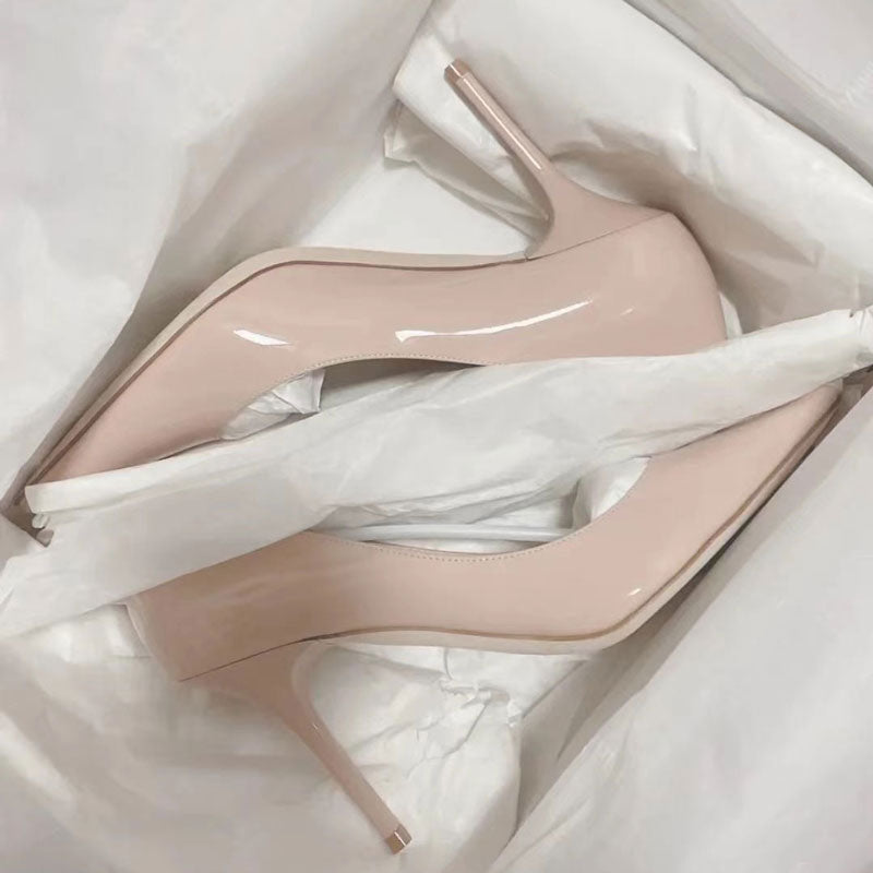 Stylish Patent Leather Banquet Sexy High Heels Trend