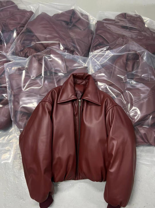 Genuine sheepskin loose sheepskin jacket