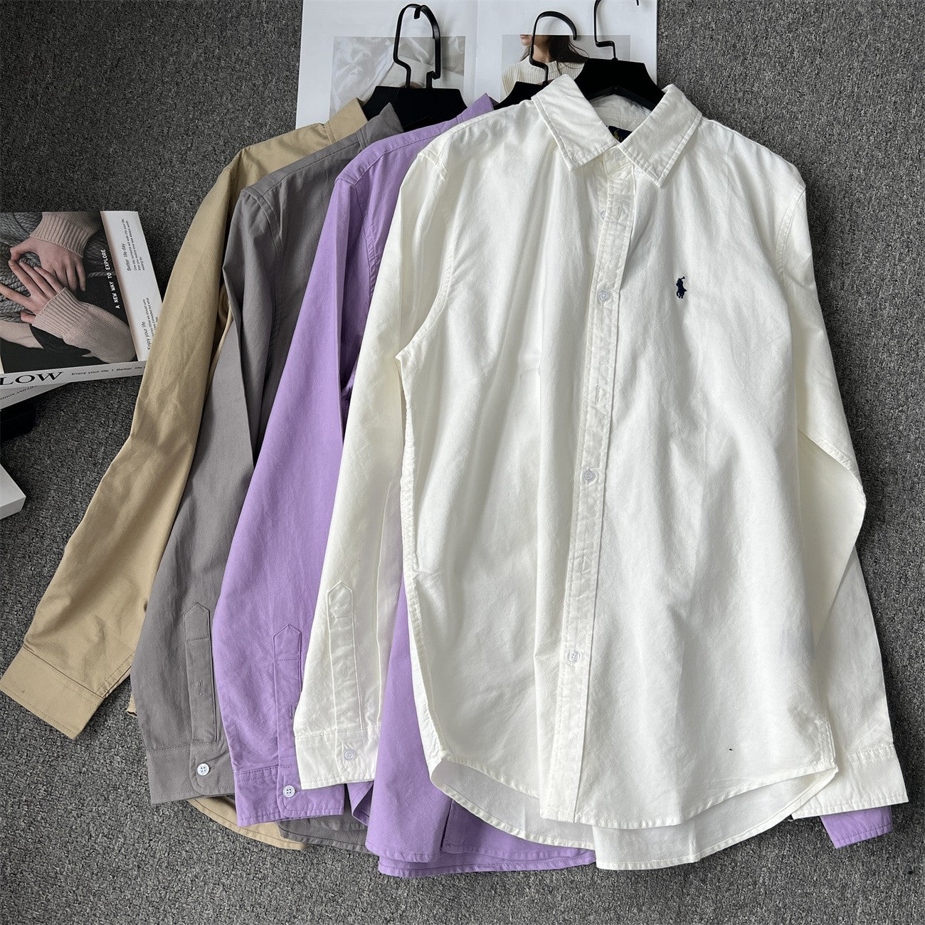 Embroidered cotton and linen shirt