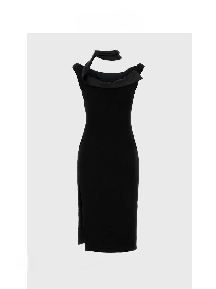 Black Halter Neck Dress