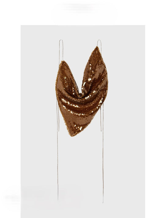 Sequin camisole with hot girl style