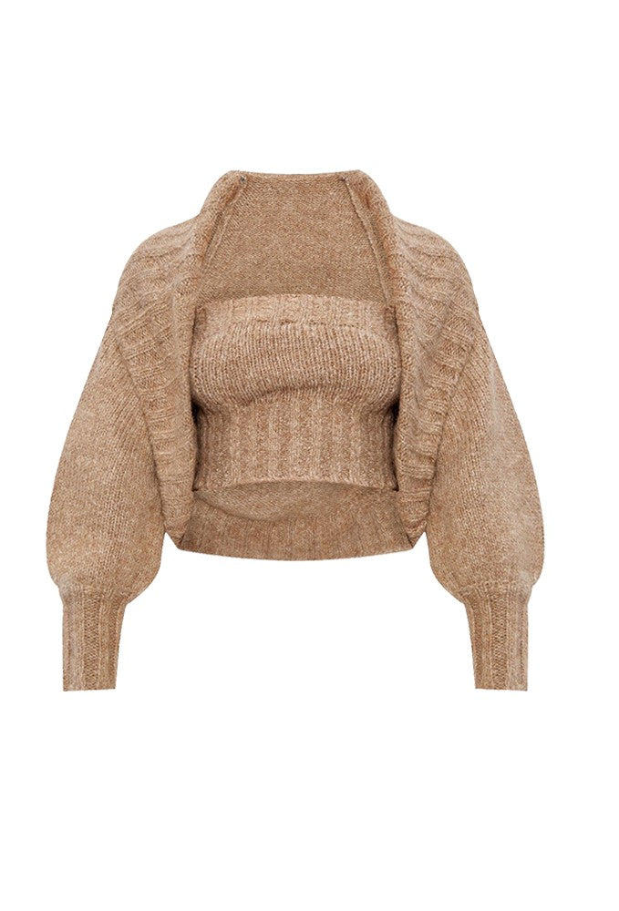 Cashmere sweater two piece set
