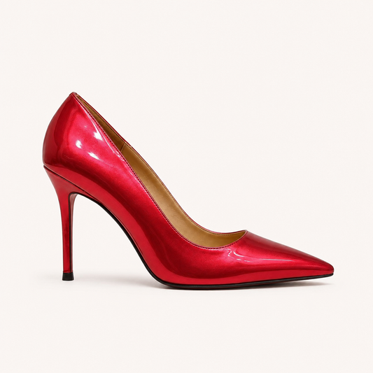 Calfskin Pointed-Toe Pumps