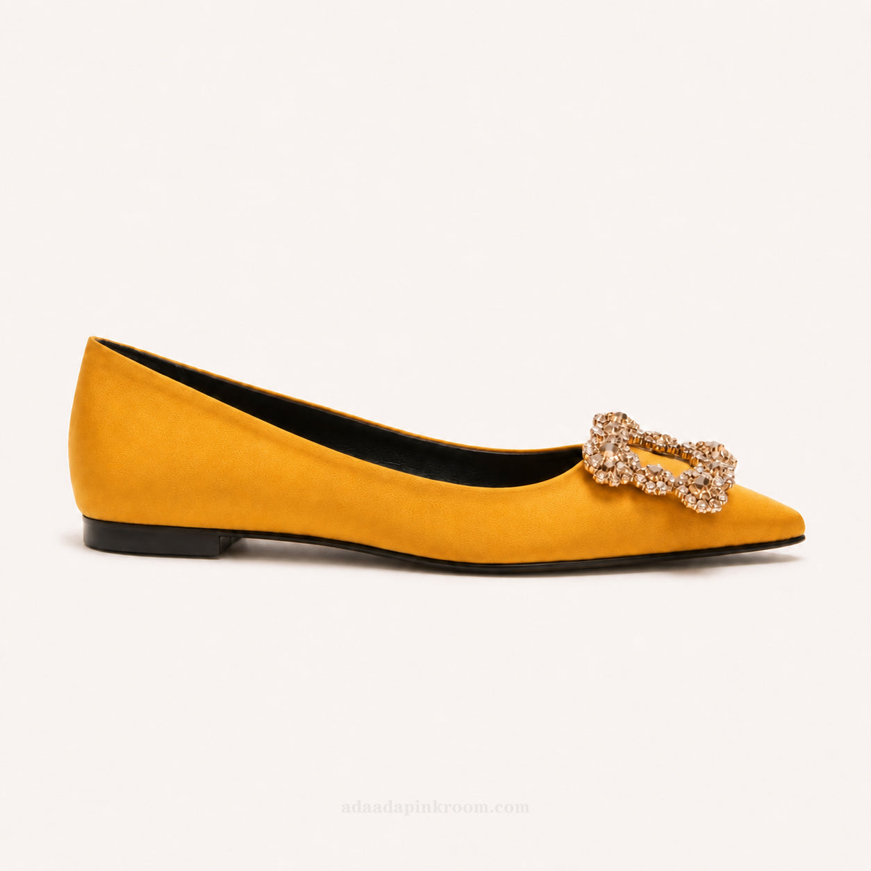 Embellished Pointed-Toe Flats