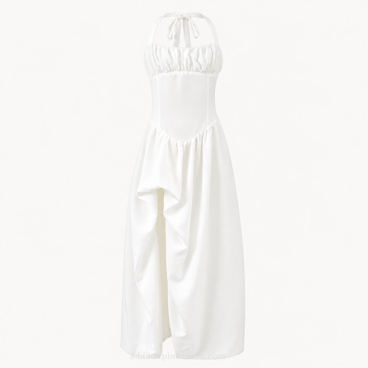 HALTER HIGH-SLIT DRESS