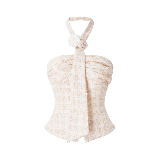 Sweet halter neck vest short style temperament gentle style