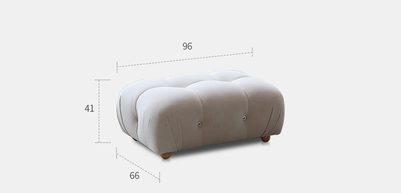 Cloud sofa ins style fabric cream frosted velvet simple retro modular sofa