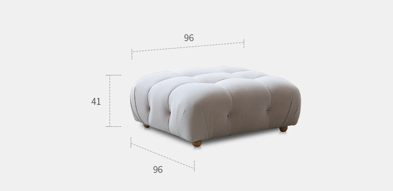 Cloud sofa ins style fabric cream frosted velvet simple retro modular sofa