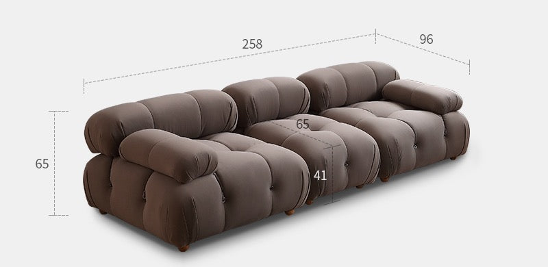 Retro style Yunduo sofa Nordic small apartment simple ins Internet celebrity bread module combination sofa