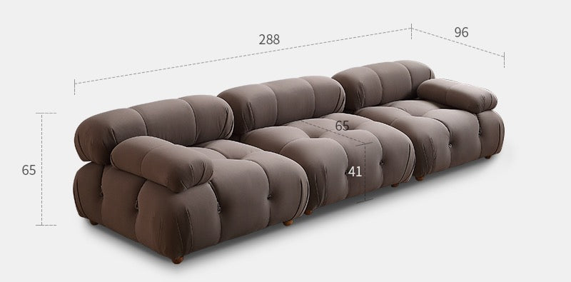 Retro style Yunduo sofa Nordic small apartment simple ins Internet celebrity bread module combination sofa