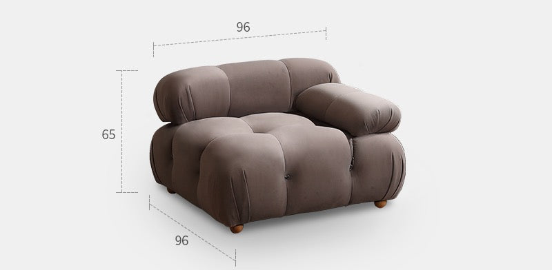 Retro style Yunduo sofa Nordic small apartment simple ins Internet celebrity bread module combination sofa