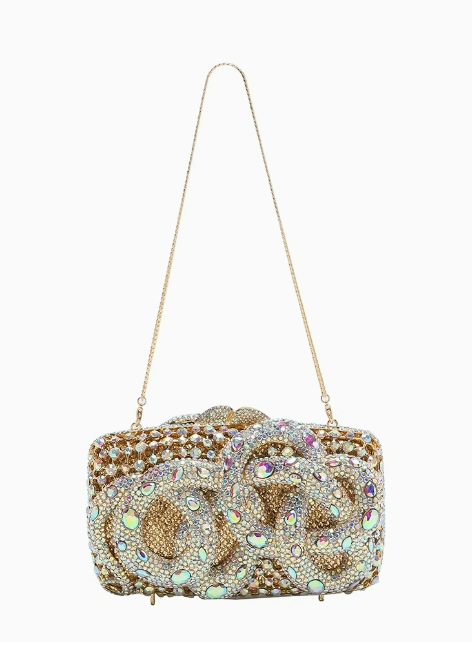 High-grade diamond-studded evening chain bag for women 2024 new diamond niche heavy-duty clutch bag