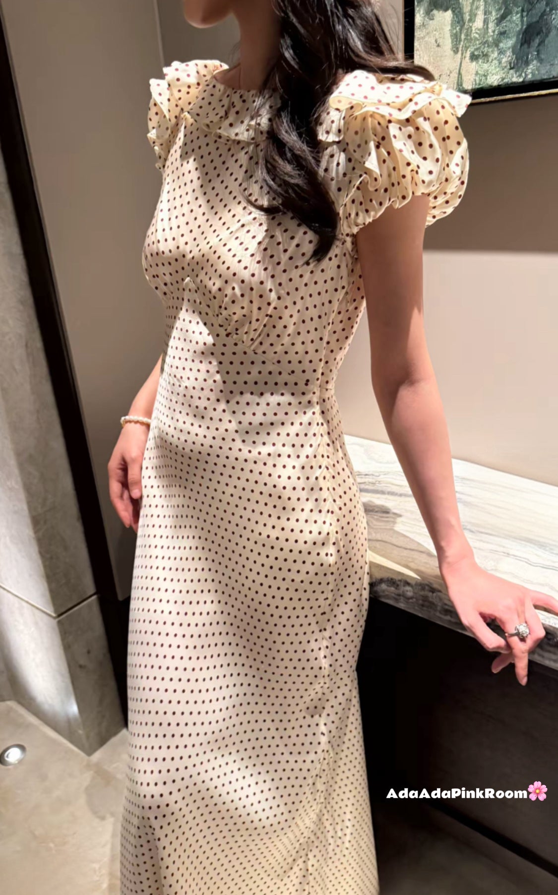 Siena Polka Dot Ruffle Maxi Dress