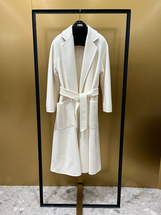 Double-faced cashmere coat bathrobe