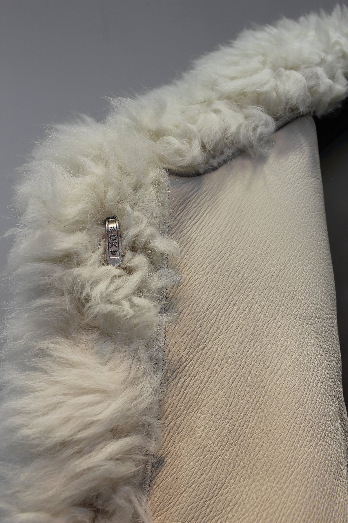 Spanish Tuscan sheepskin all-in-one simple short fur coat