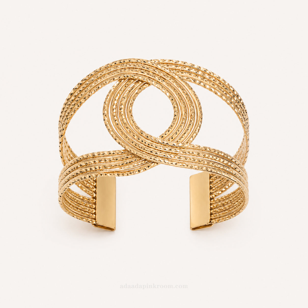 Openwork Gold Cuff Bracelet