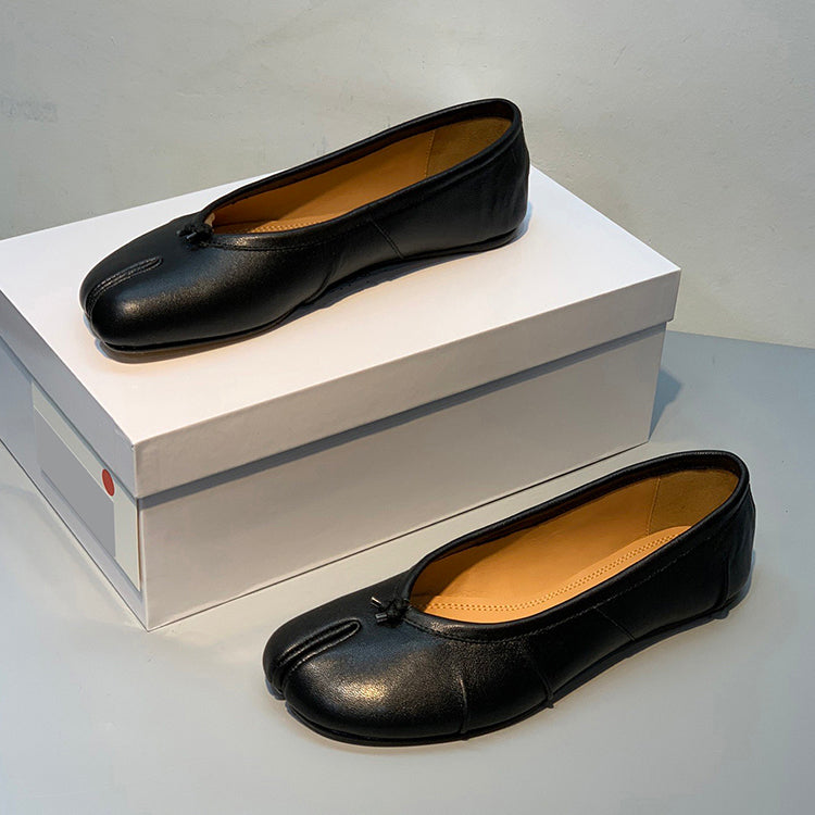Vintage sheepskin ballet flats