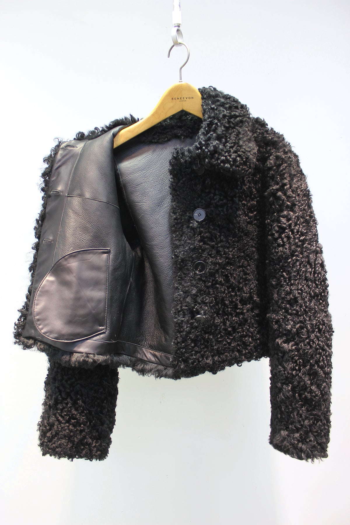 Lcelandic imported sheepskin all-in-one French style short fur coat