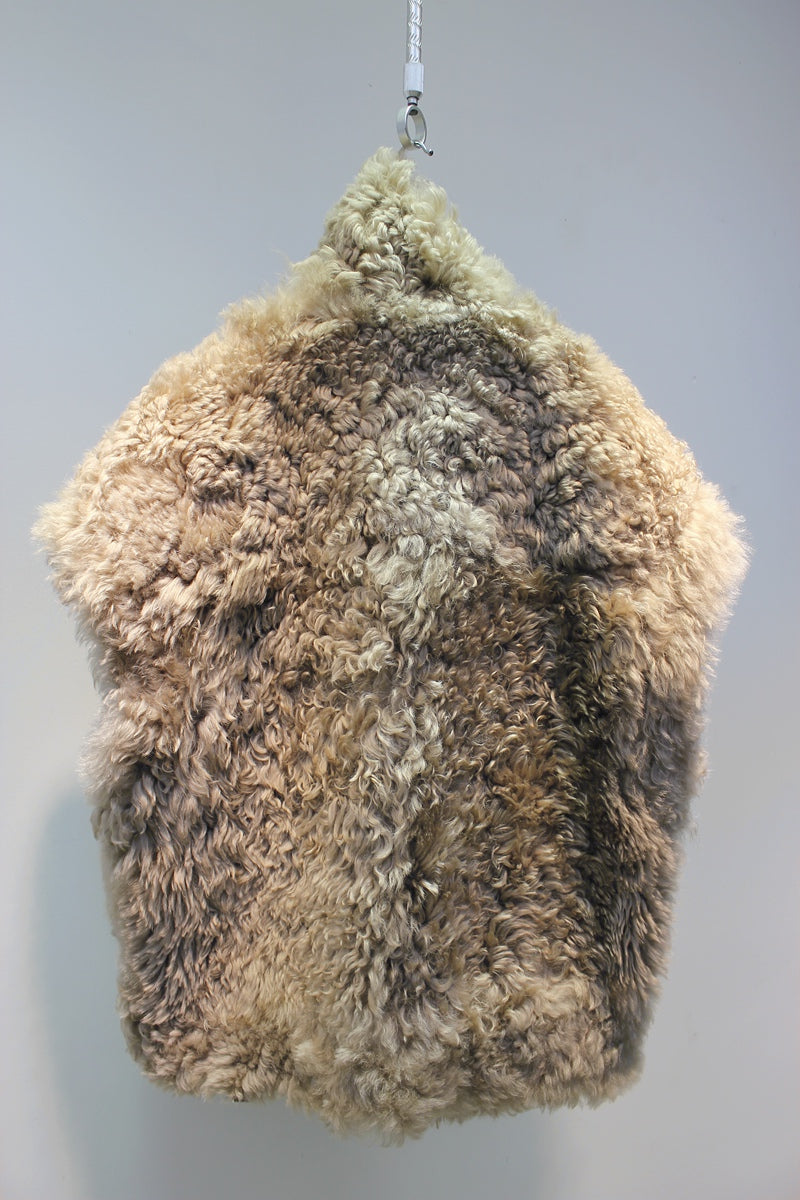Lmported basa sheep fur all-in-one reversible fur vest jacket