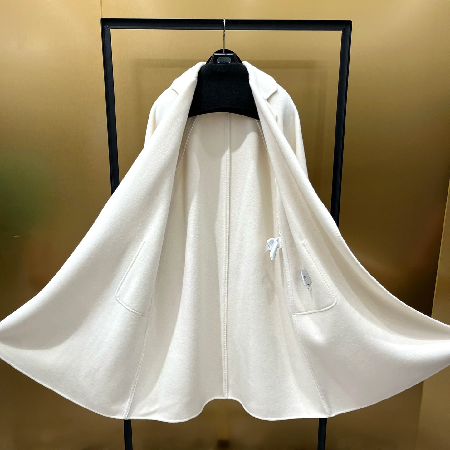 Double-faced cashmere coat bathrobe