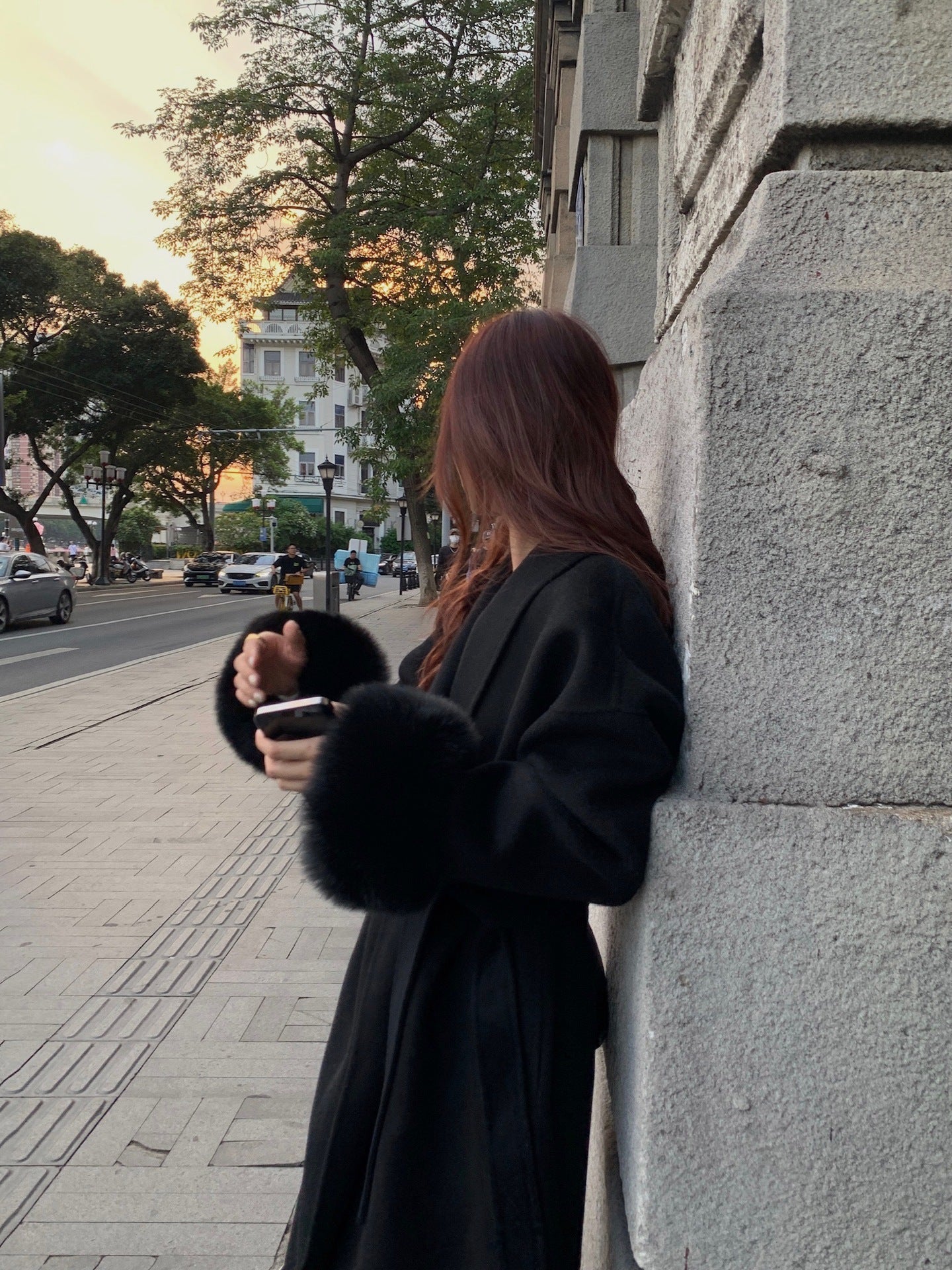 Sheep wool double-faced coat