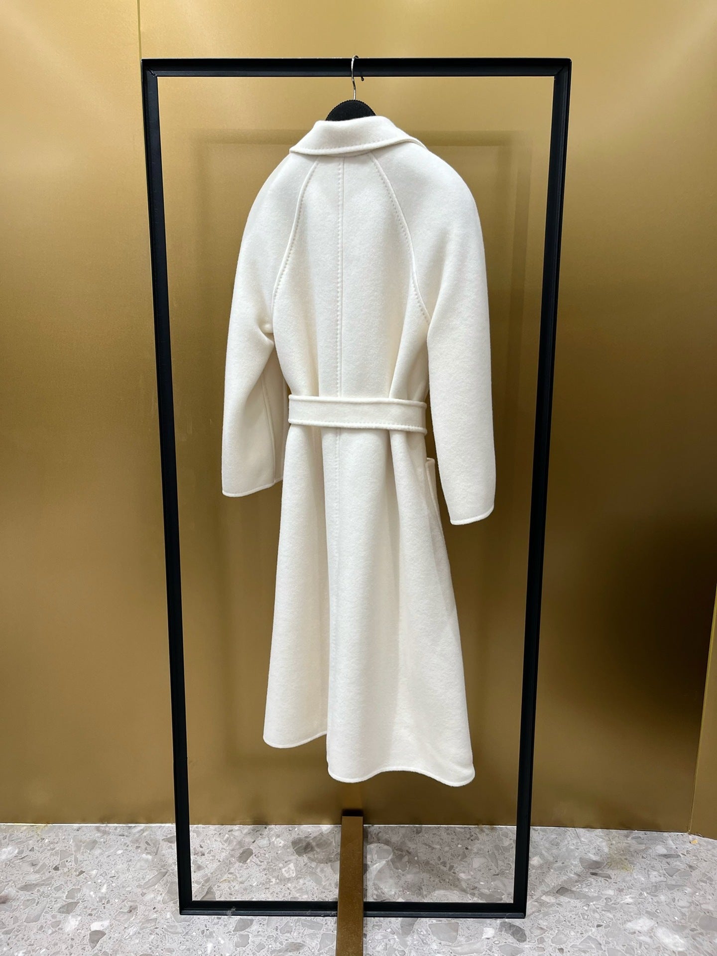 Double-faced cashmere coat bathrobe
