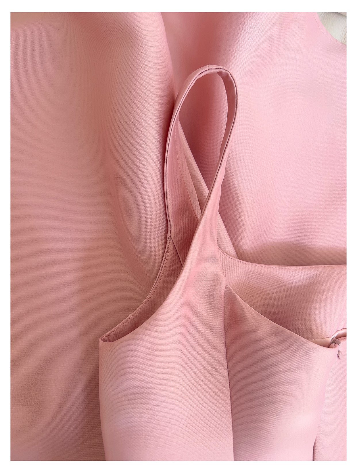 Pink suspender satin light luxury dress