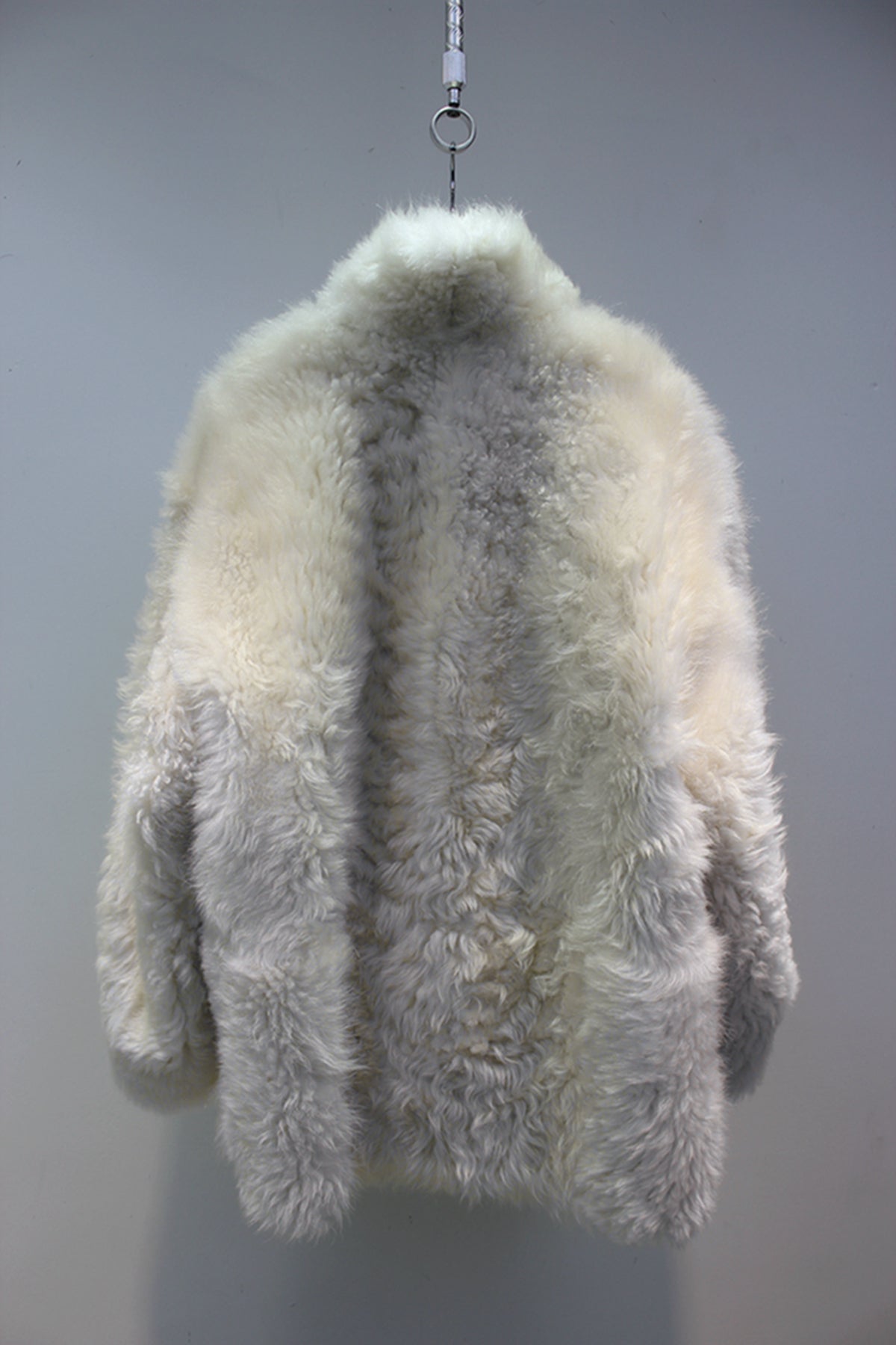 Tuscan sheepskin one-piece stand-collar fur coat imported from Spain