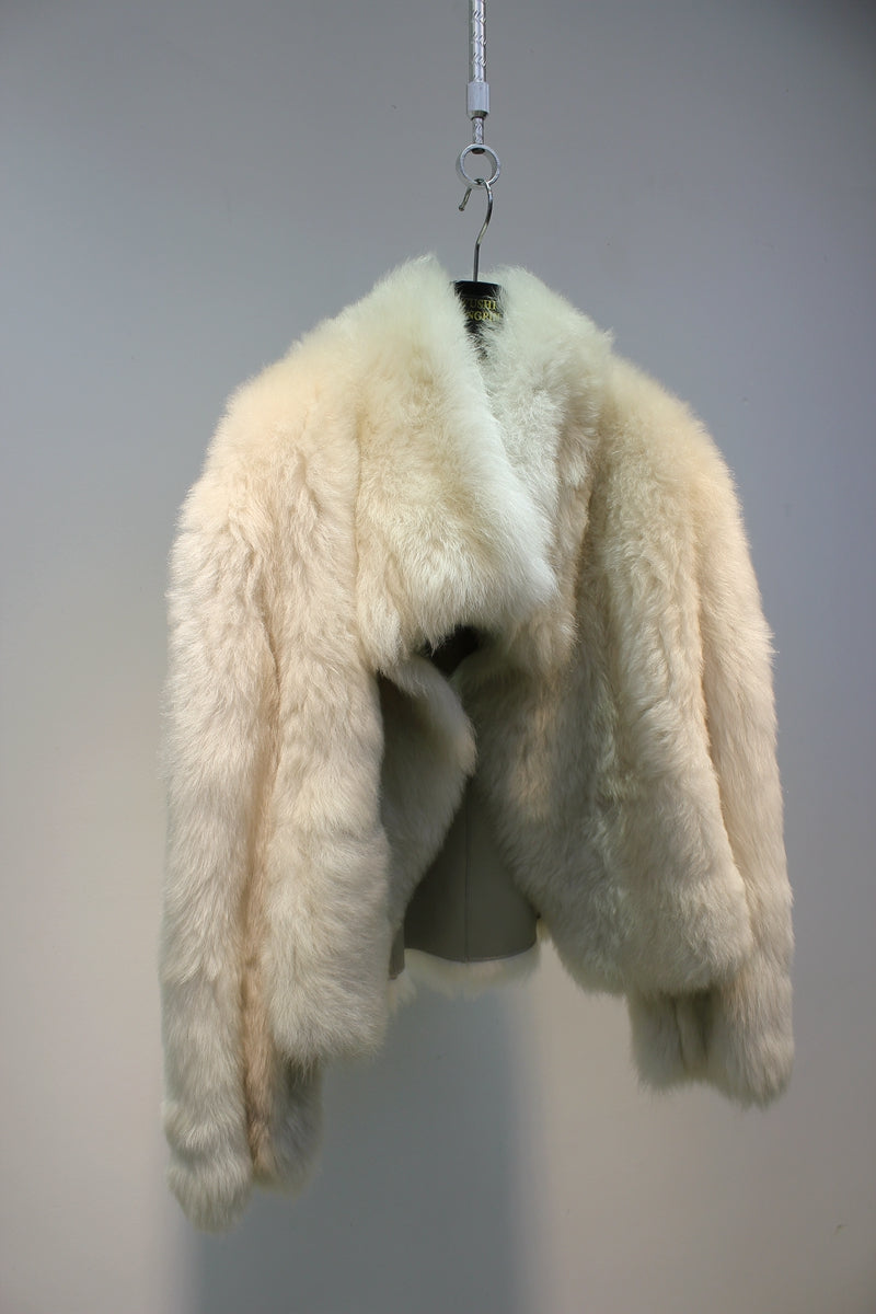 Tuscan fur one-piece temperament lapel reversible fur coat