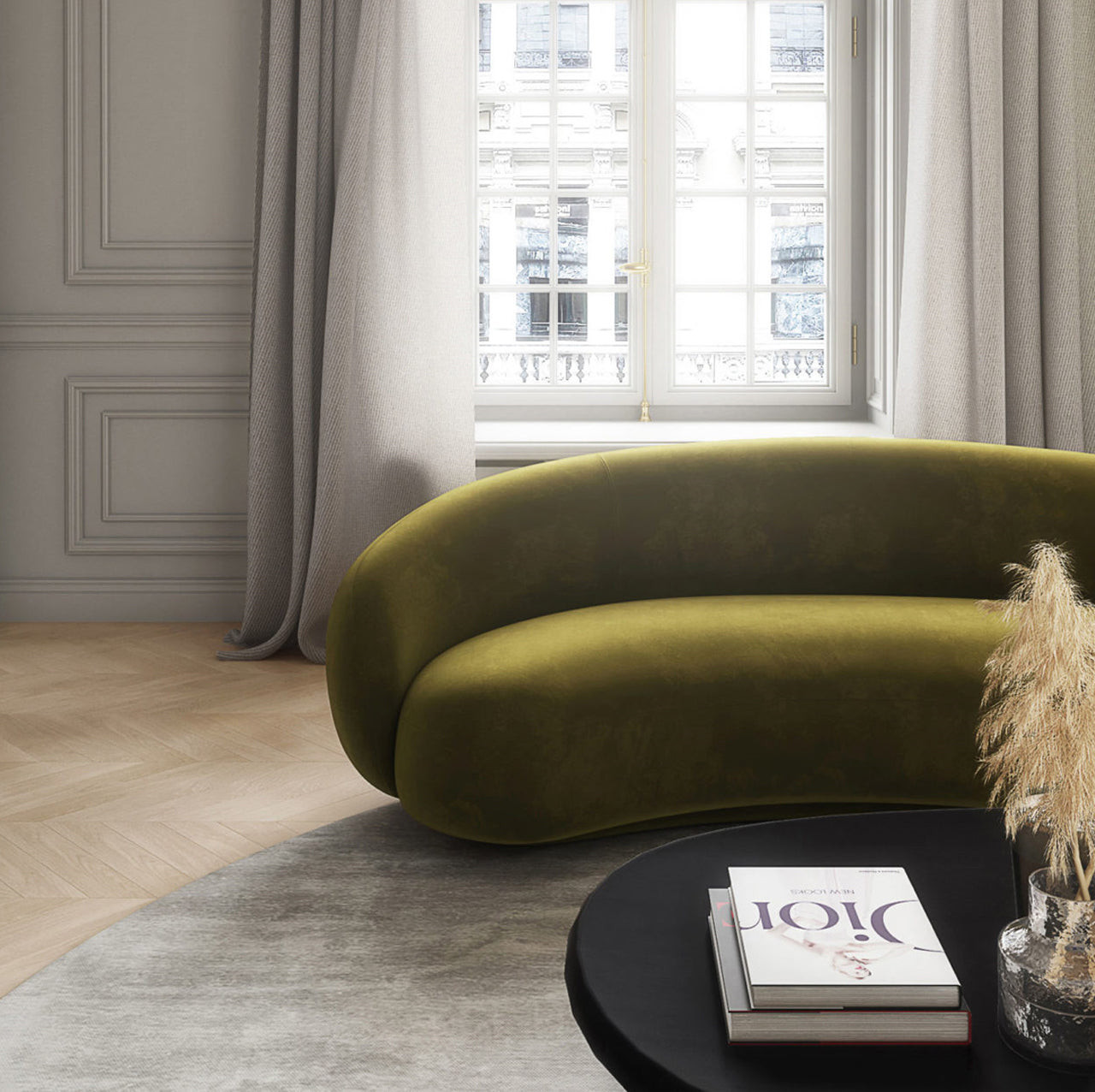 Minimalist special-shaped sofa Italian style designer living room Julep sofa curved cashew sofa