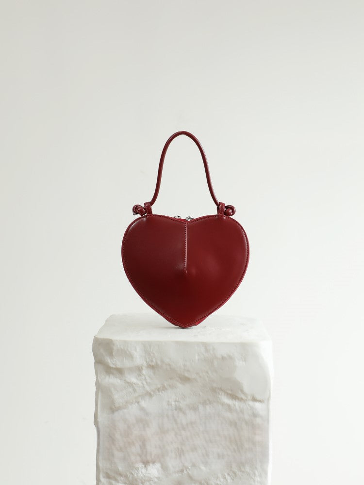 Genuine leather heart bag messenger bag handbag