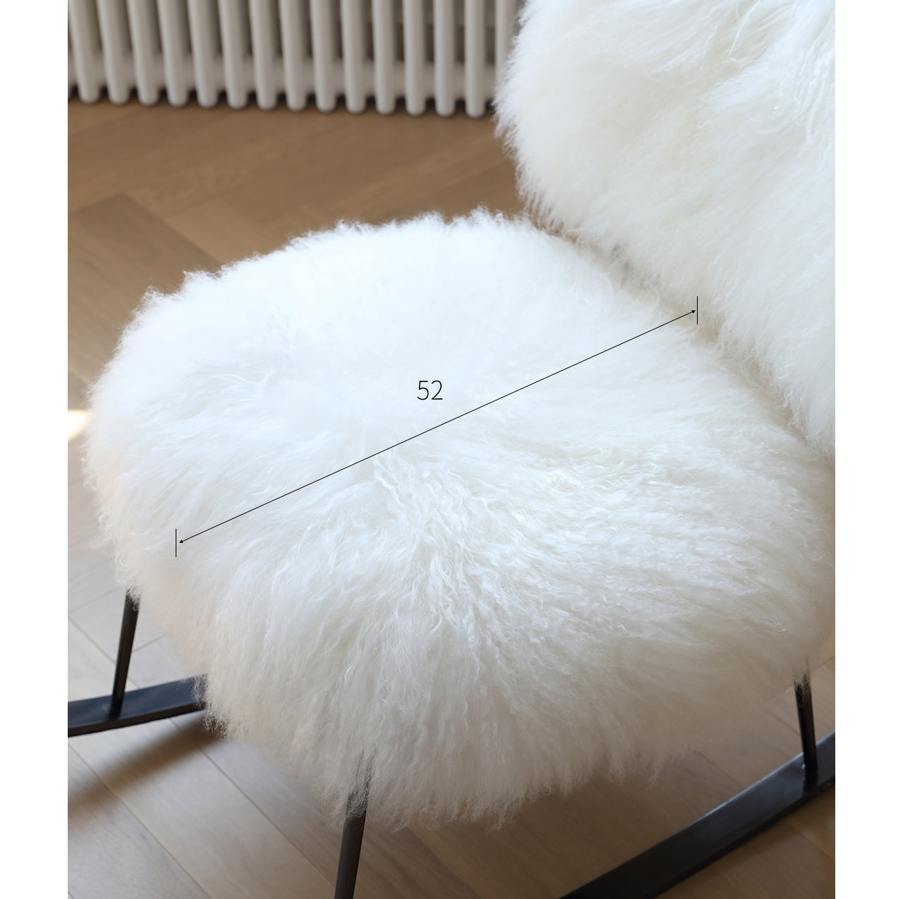 Nordic style dressing chair Italian light luxury balcony living room hair leisure chair imported wool single chair