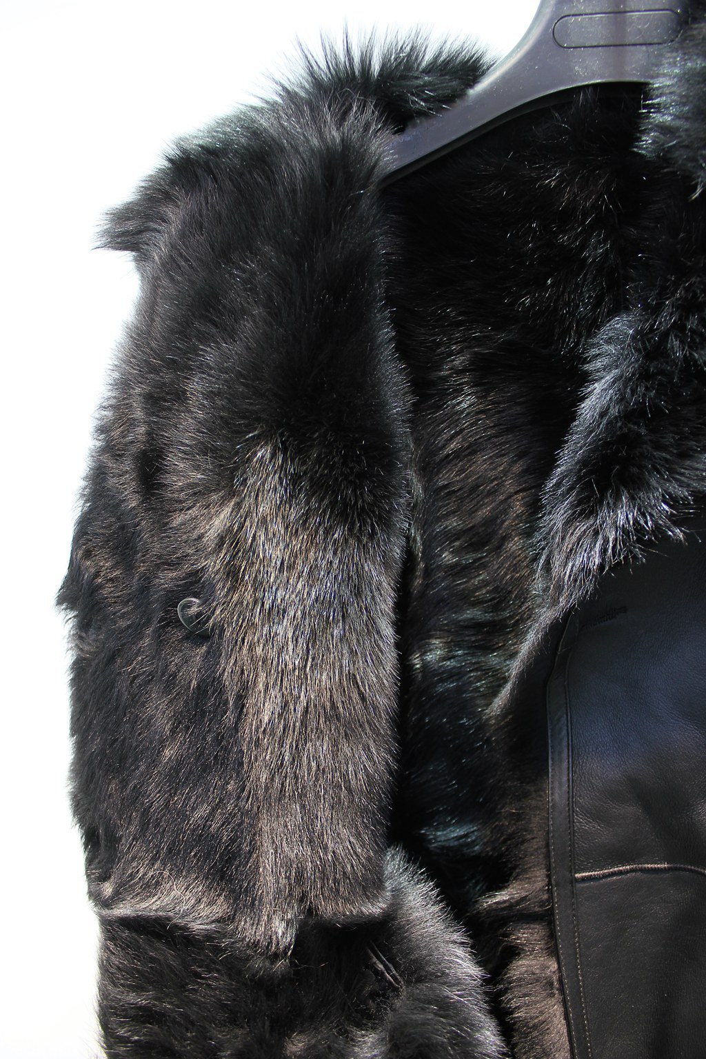 Imported Tuscan sheepskin all-in-one British style mid-length fur coat