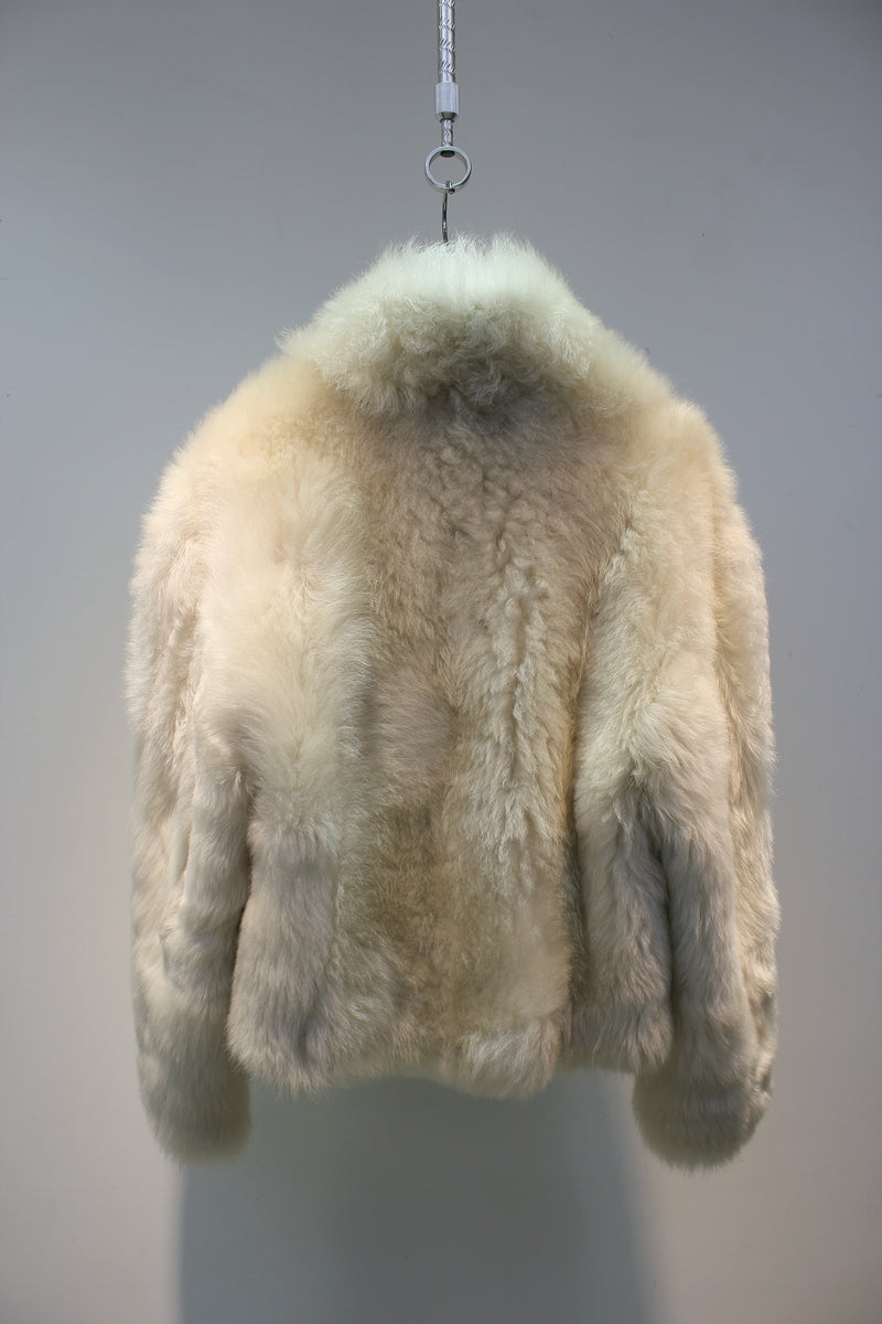 Tuscan fur one-piece temperament lapel reversible fur coat