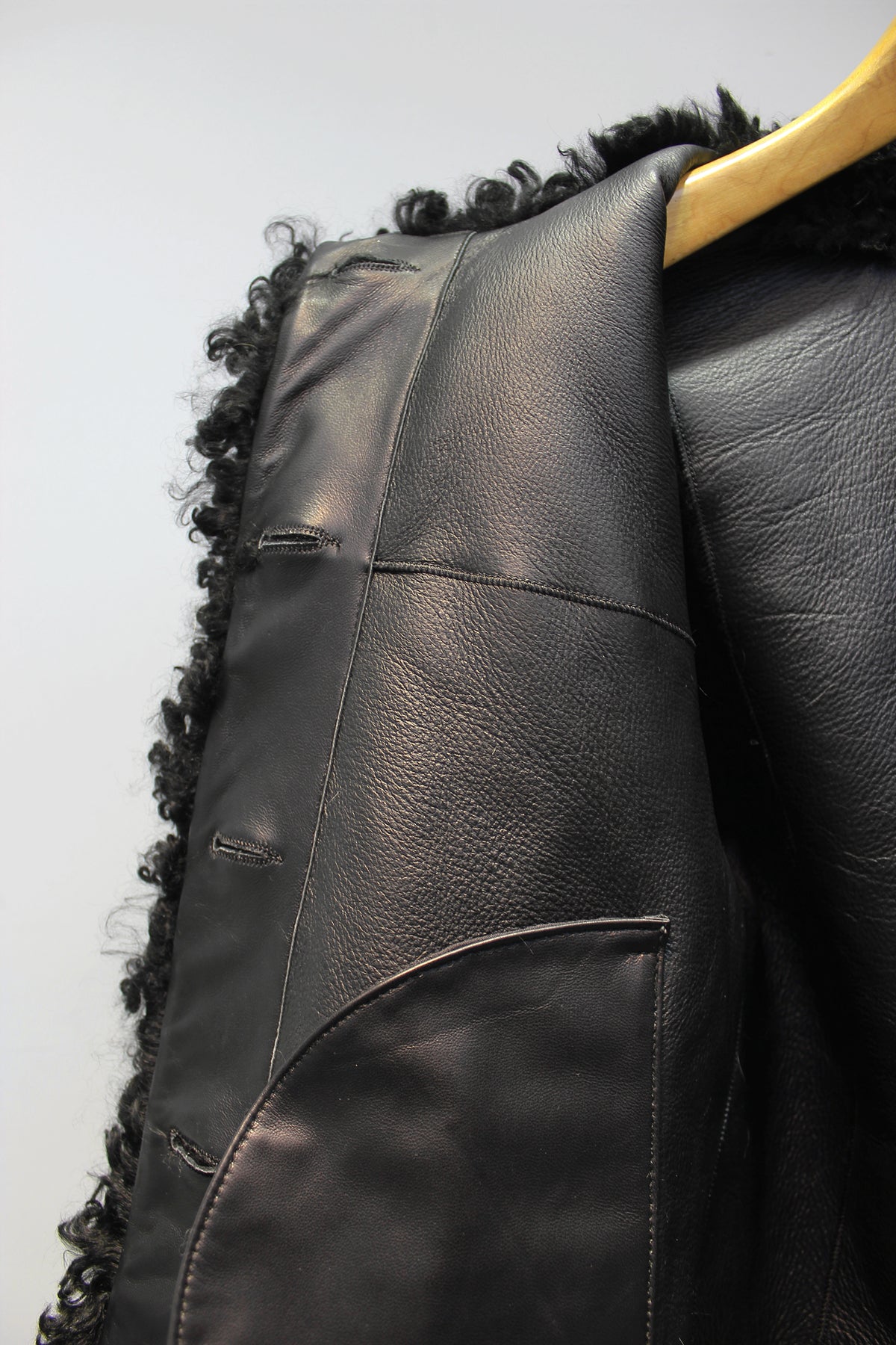 Lcelandic imported sheepskin all-in-one French style short fur coat