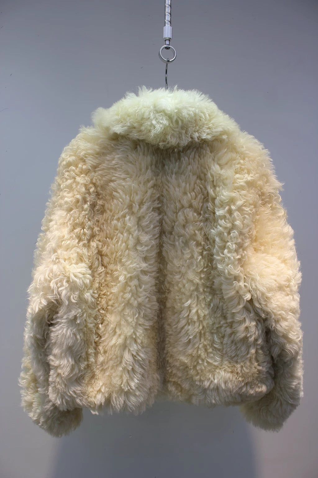 Lmported Mosna sheep fur all-in-one simple and fashionable curly fur coat