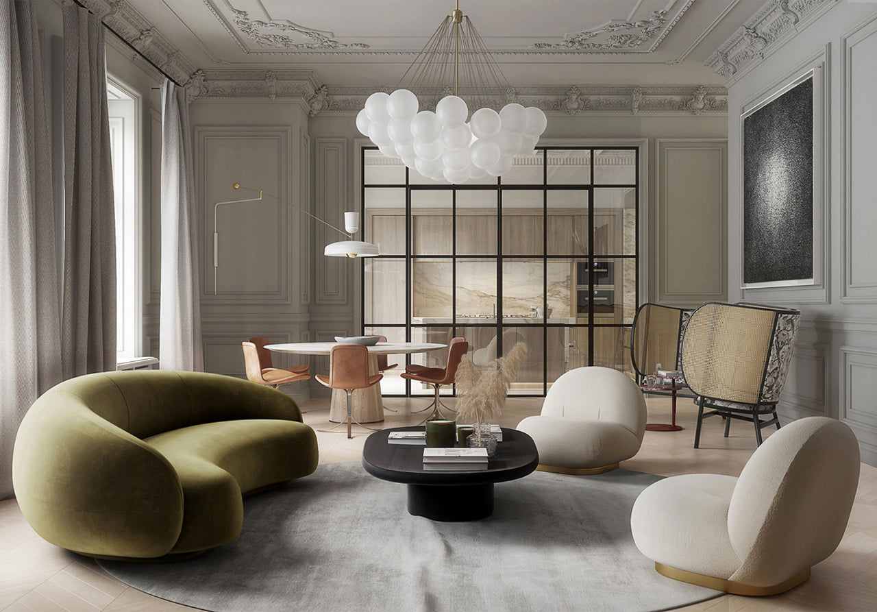 Minimalist special-shaped sofa Italian style designer living room Julep sofa curved cashew sofa