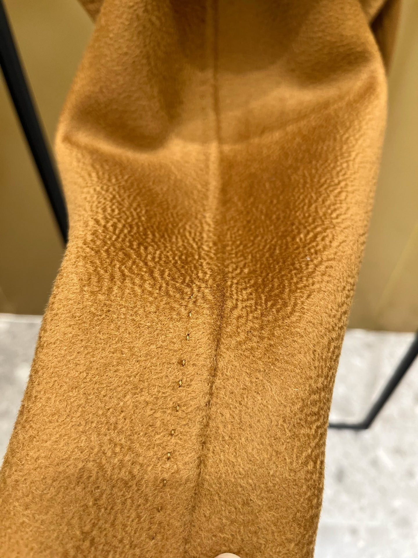 Lapel wool coat