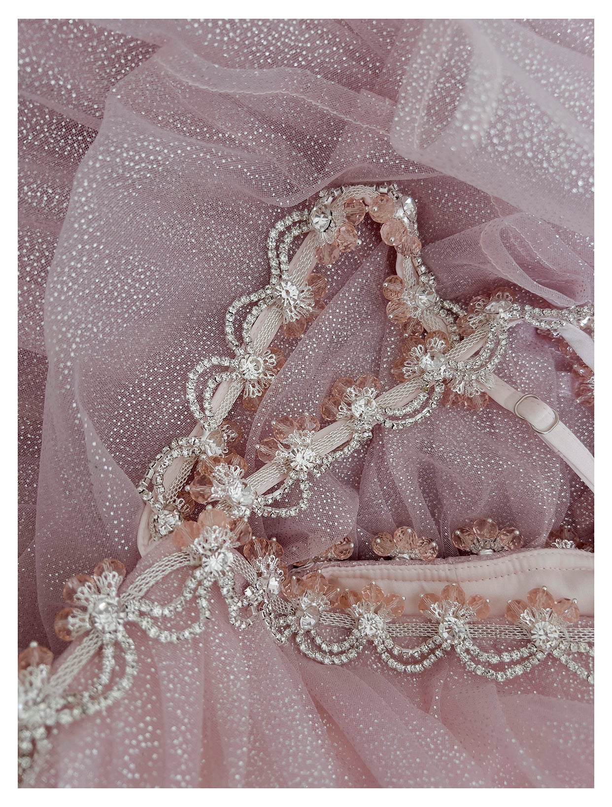 Pink Mesh Gold Stamping Suspender Cake Skirt Birthday Party Dress