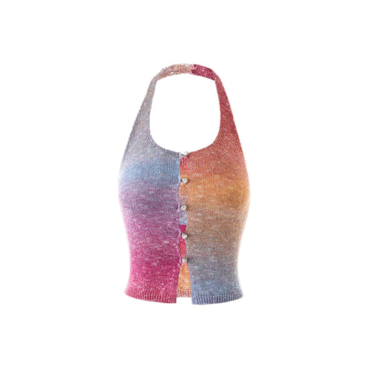 Colorful halterneck vest