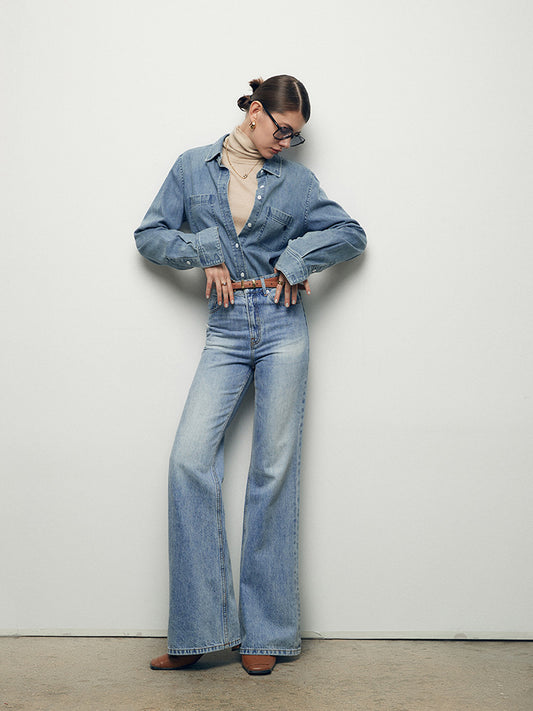 Slightly bootcut straight jeans